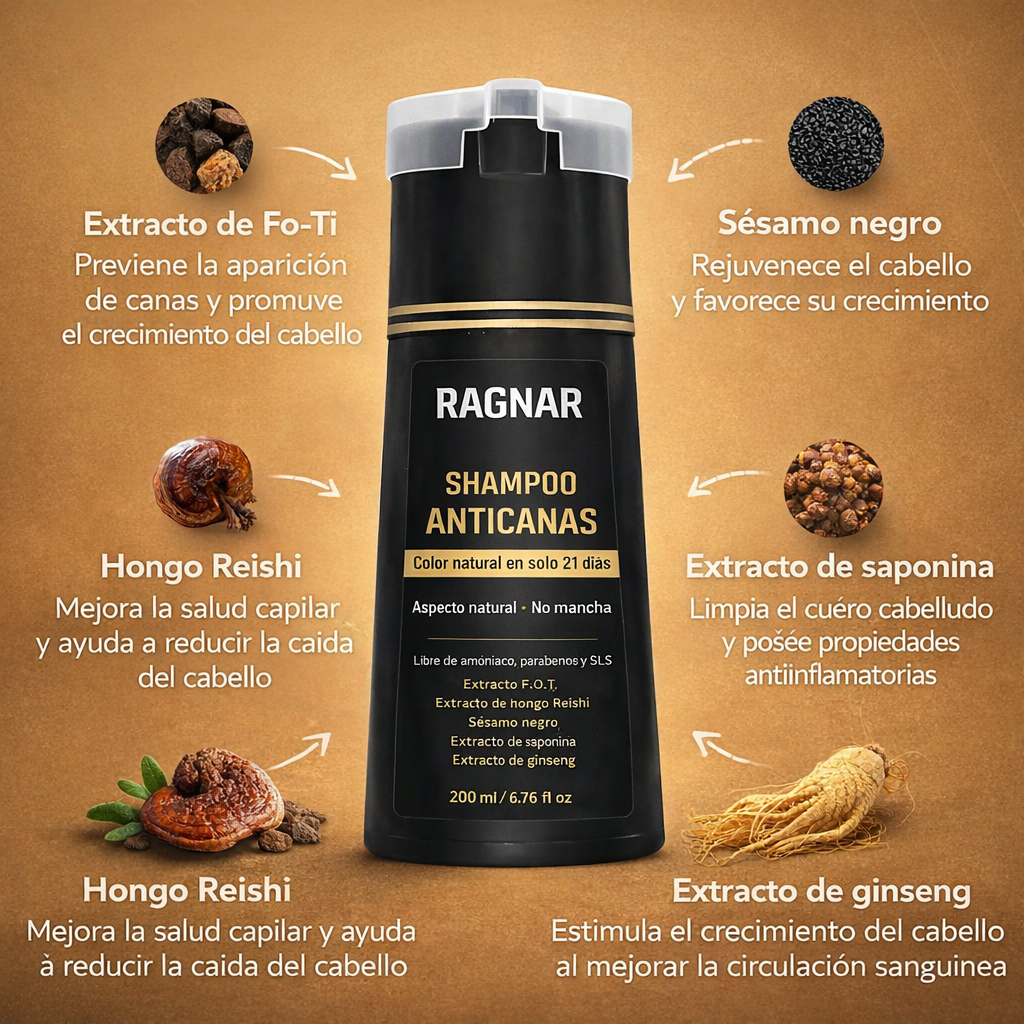 RAGNAR™ - Tratamiento Profesional Shampoo Anti Canas