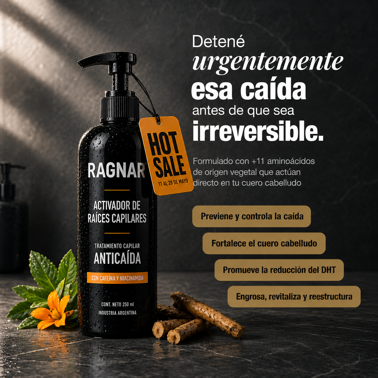 RAGNAR® - Tratamiento Profesional Activador de Raices Capilares