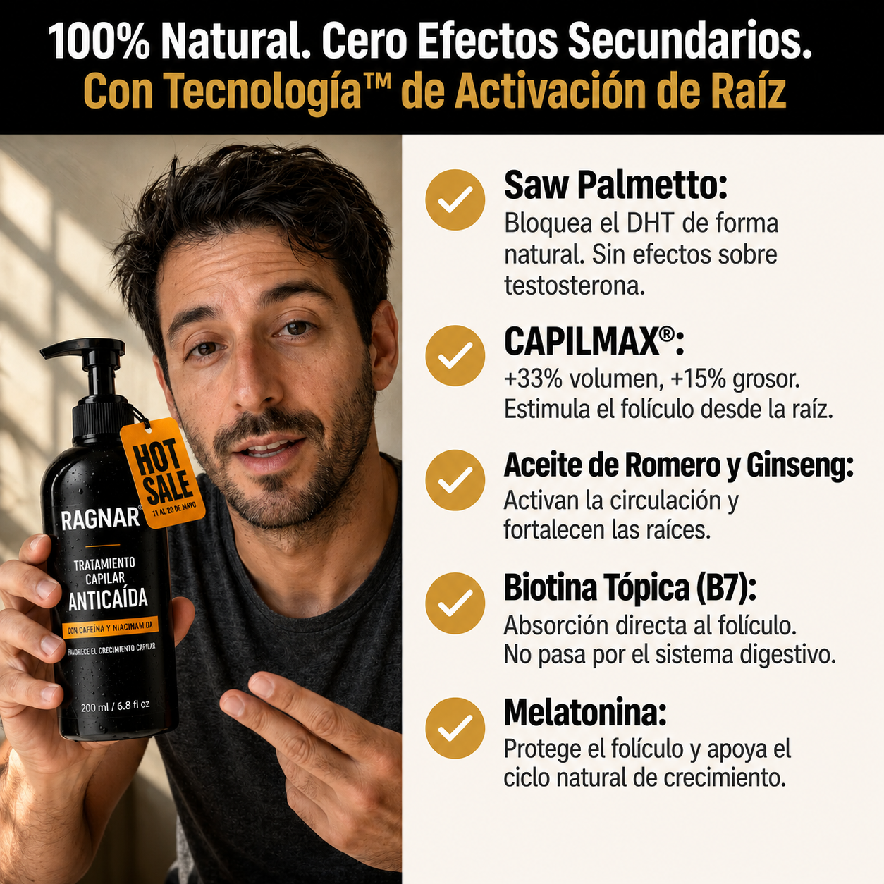 RAGNAR® - Tratamiento Profesional Activador de Raices Capilares